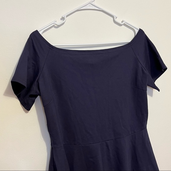 NWT Navy Blue off the Shoulder High Low Dress Womens Size XL - Picture 3 of 10